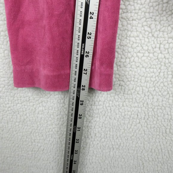 Vintage Velour Track Suit Womens Medium Pink Barbie Sporty Floral 90s Y2K - Picture 15 of 15